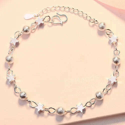 New 925 Silver Pearls Knot Bracelet for Women Gift