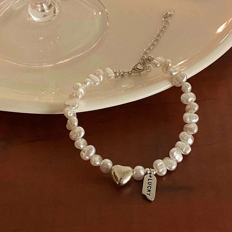 Vintage 925 Sterling Silver Pearl Bracelet for Women