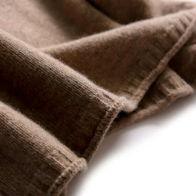 High Neck Cashmere Vest – 100% Wool, Loose, Sleeveless Pullover - D&M Boutique