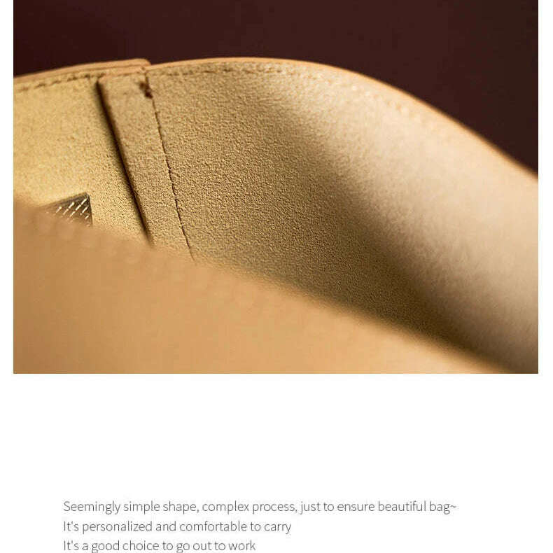 Minimalist Brown Leather Bucket Bag - Sleek and Structured