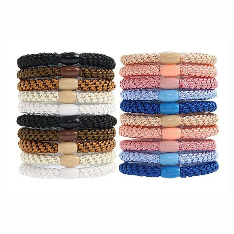 5pc Korean Elastic Hair Ties Scrunchies