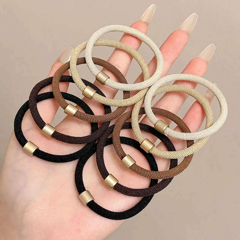 AWAYTR 5PCS Elastic Hair Bands for Women & Girls