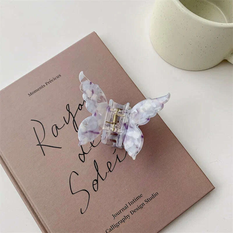 Vintage Butterfly Acetate Hair Claw Clip