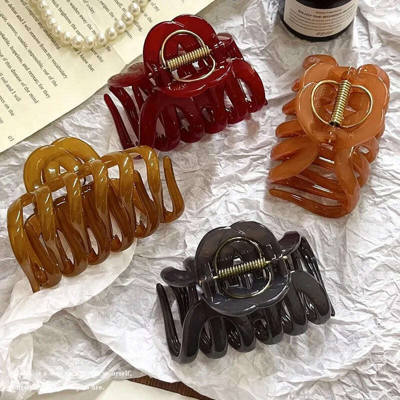 Top Grade Pumpkin Hair Claw Clip.