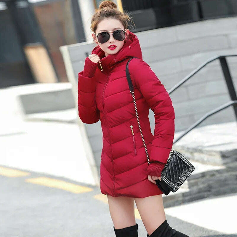 Fashion Slim Winter Jacket – Cotton Padded, Warm, Long Parka - D&M Boutique