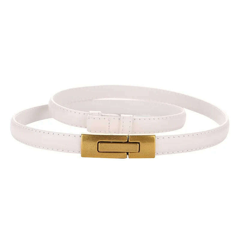 100% Natural Cowhide Genuine Leather Women’s Adjustable Belt