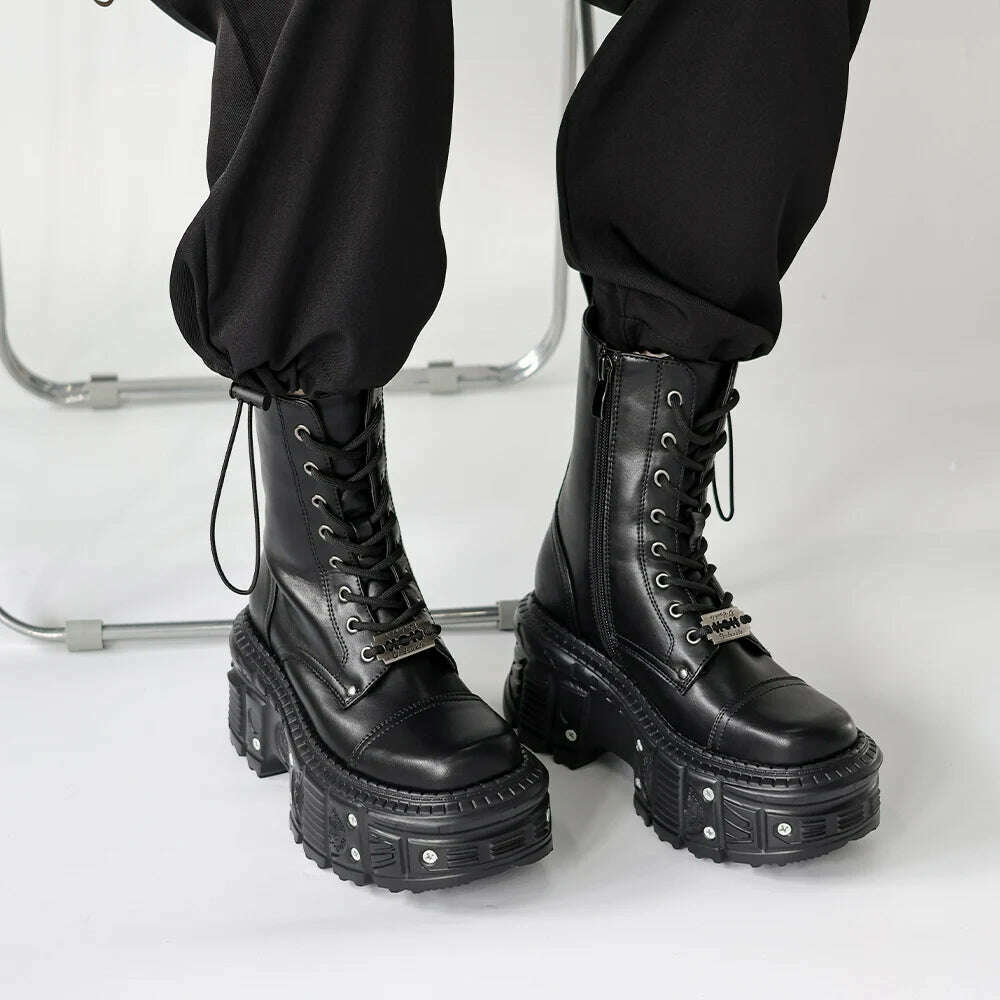 2024 U-DOUBLE Women's Punk Platform Ankle Boots