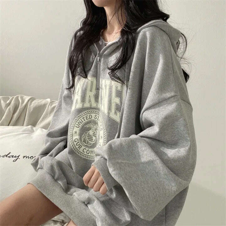 2024 Women's Oversized Casual Warm Zipper Hoodie Jacket - D&M Boutique