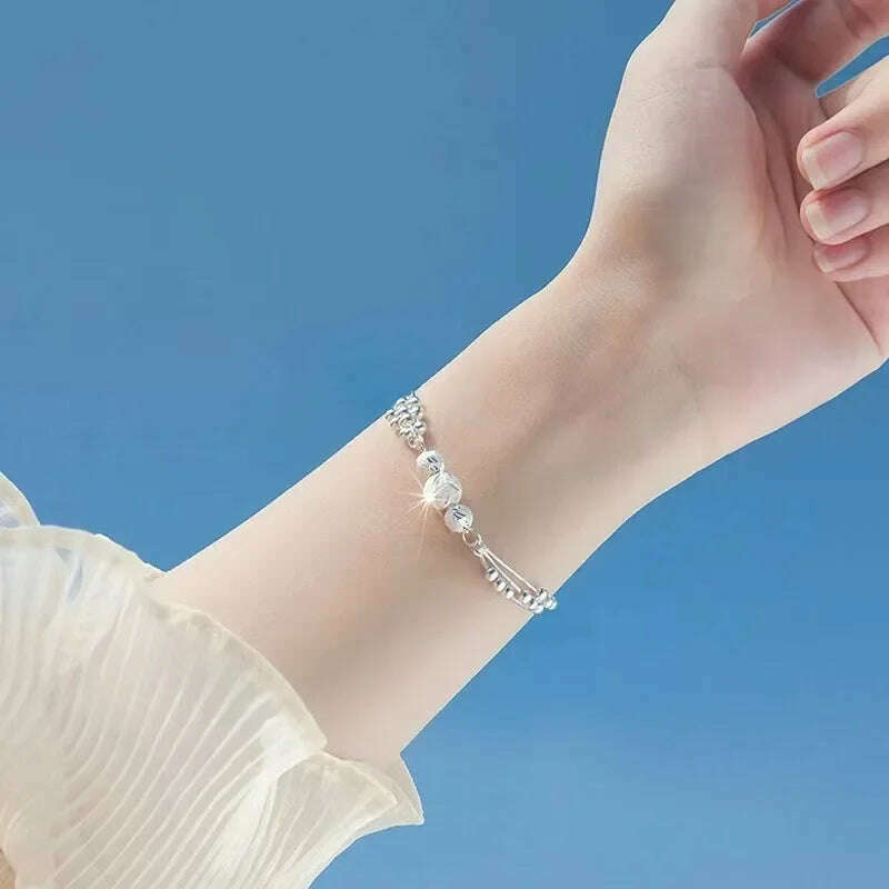 Luxury 925 Sterling Silver Adjustable Bracelet for Women