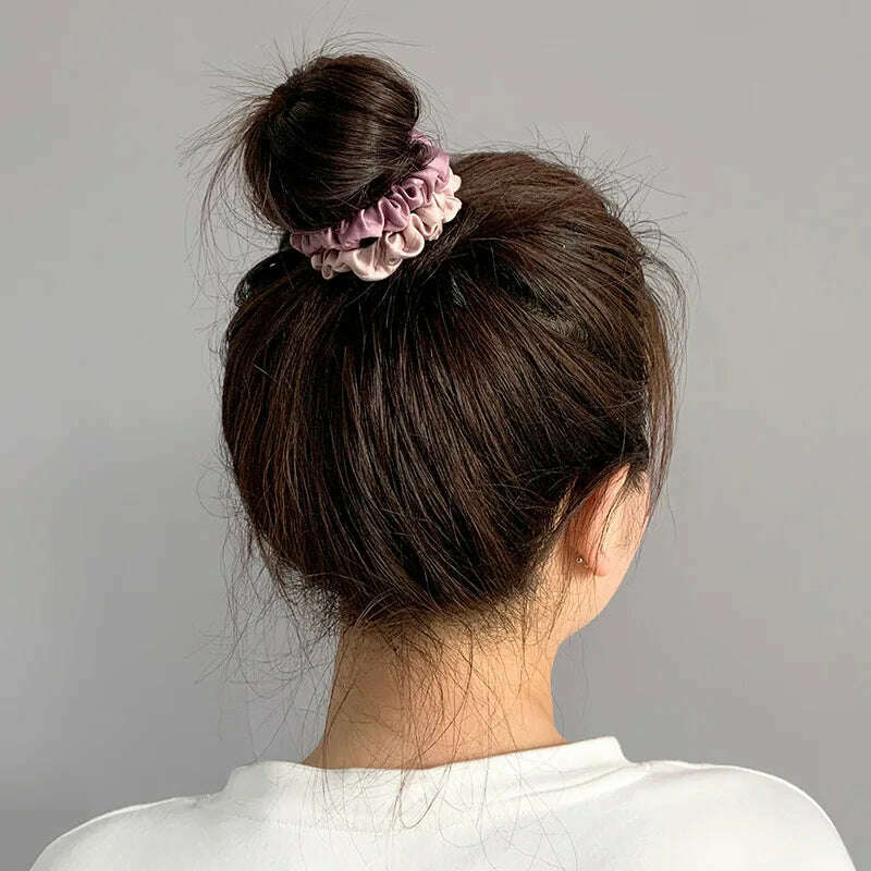10pcs Colorful Satin Skinny Hair Bands