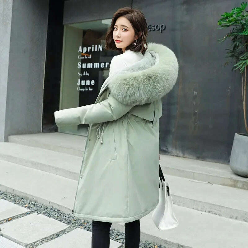 2024 Winter Parka – Hooded, Wool Liner, Fur Collar, Padded, 6XL