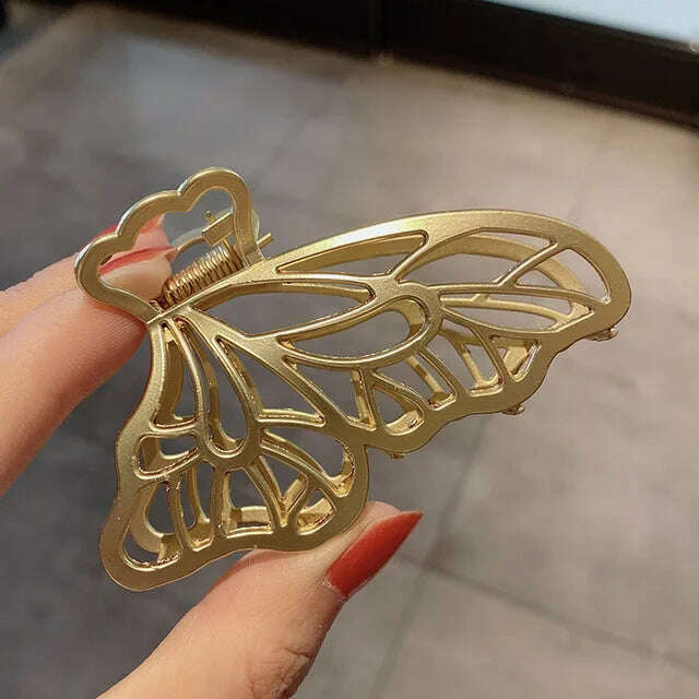 2024 Elegant Gold & Silver Geometric Metal Hair Claw