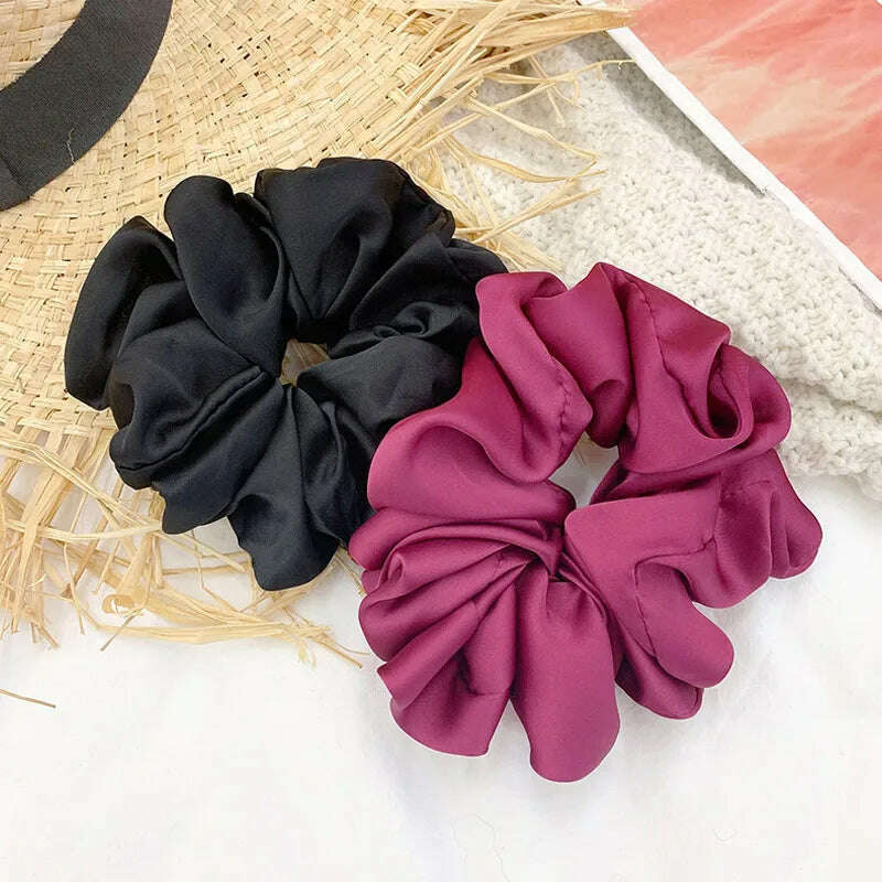 Silky Satin Hair Scrunchies for Women & Girls
