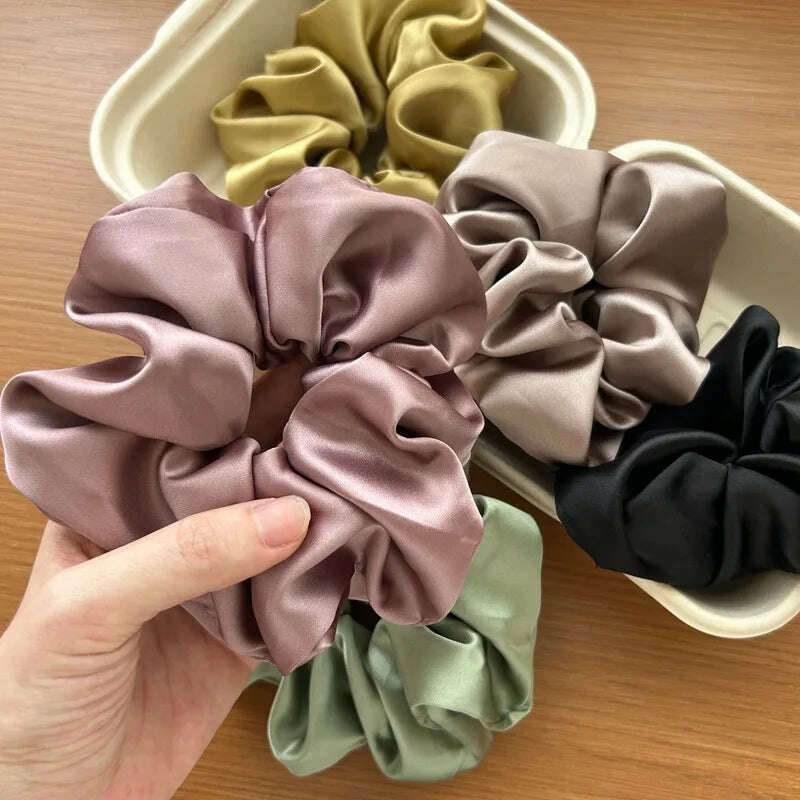 Korea Big Silk Scrunchies for Women