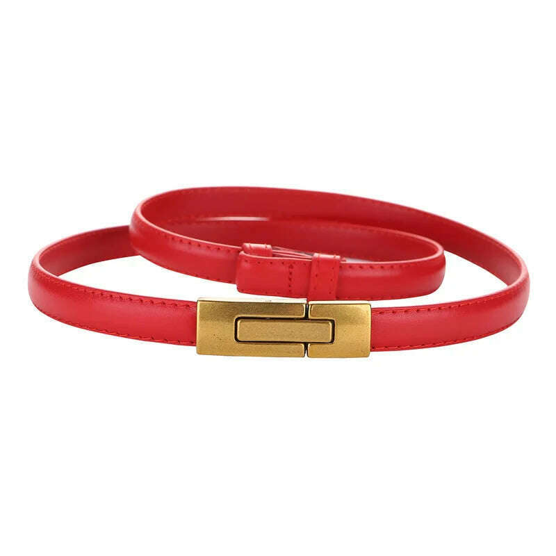 100% Natural Cowhide Genuine Leather Women’s Adjustable Belt
