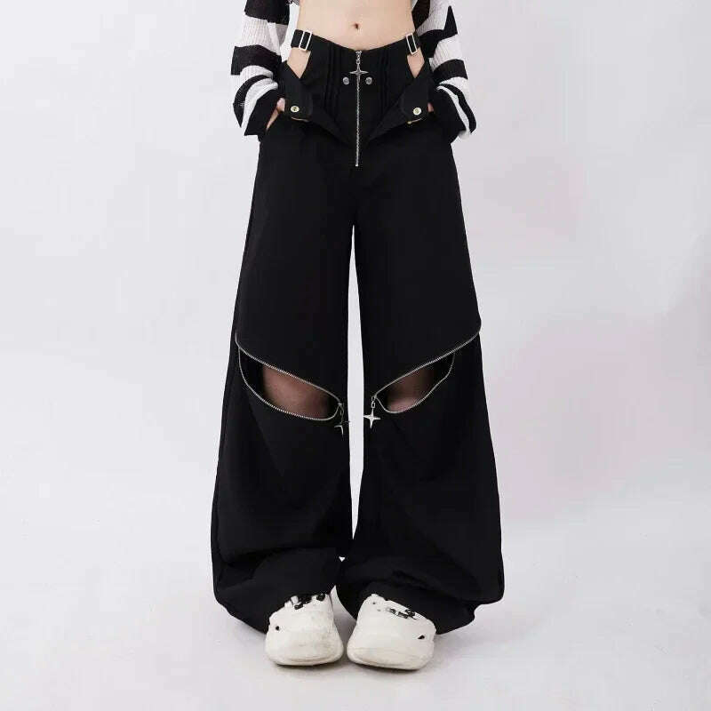 Spicy Girl Hollow Out Workwear Pants