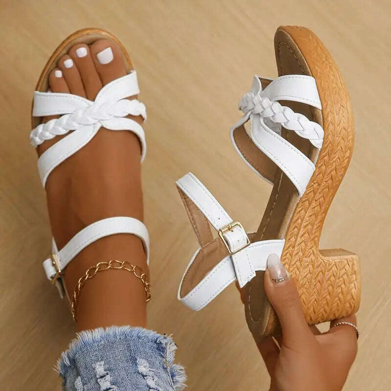 2024 Summer Ankle Strap High Heel Sandals - Platform Gladiator