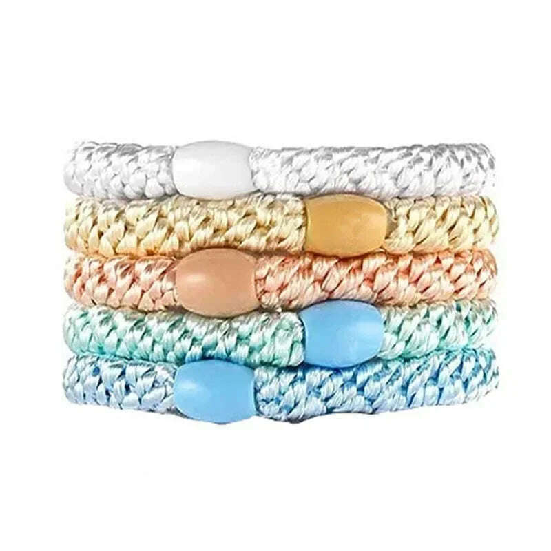 5pc Korean Elastic Hair Ties Scrunchies