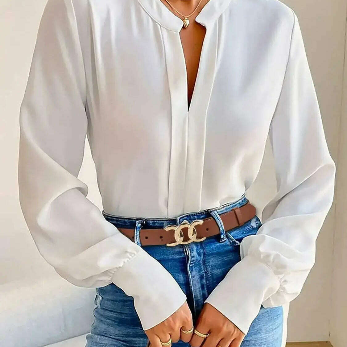 Genuine Leather Decorative Thin Women's Belt