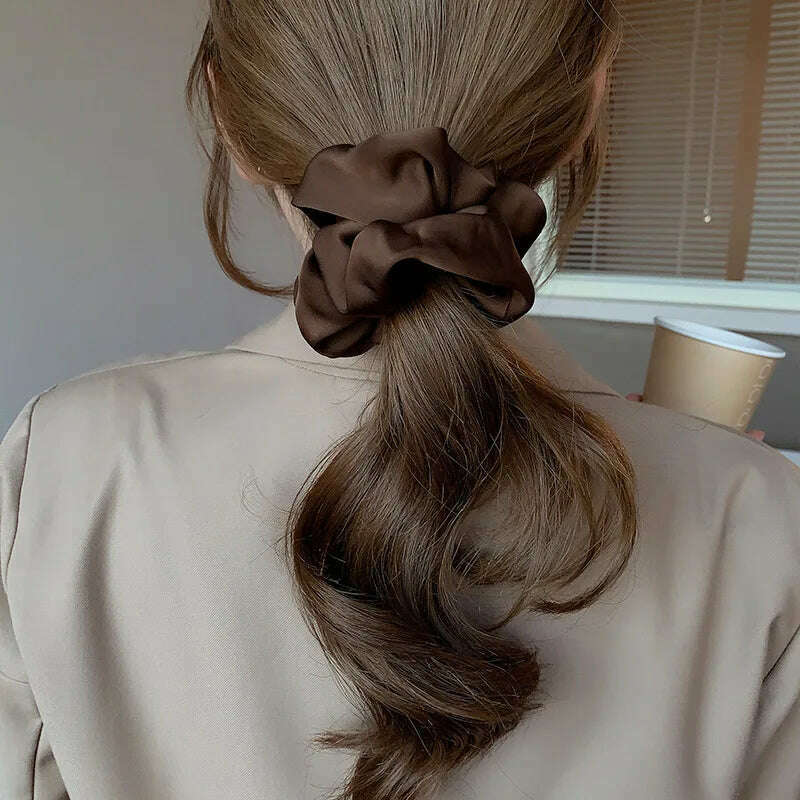 Elegant Silk Elastic Hair Band Scrunchie