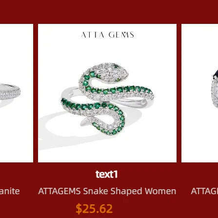 ATTAGEMS Original Snake Moissanite Rings D VVS1 Lab Diamond for Women Men S925 Sterling Silver Engagement Party Jewelry Gift New