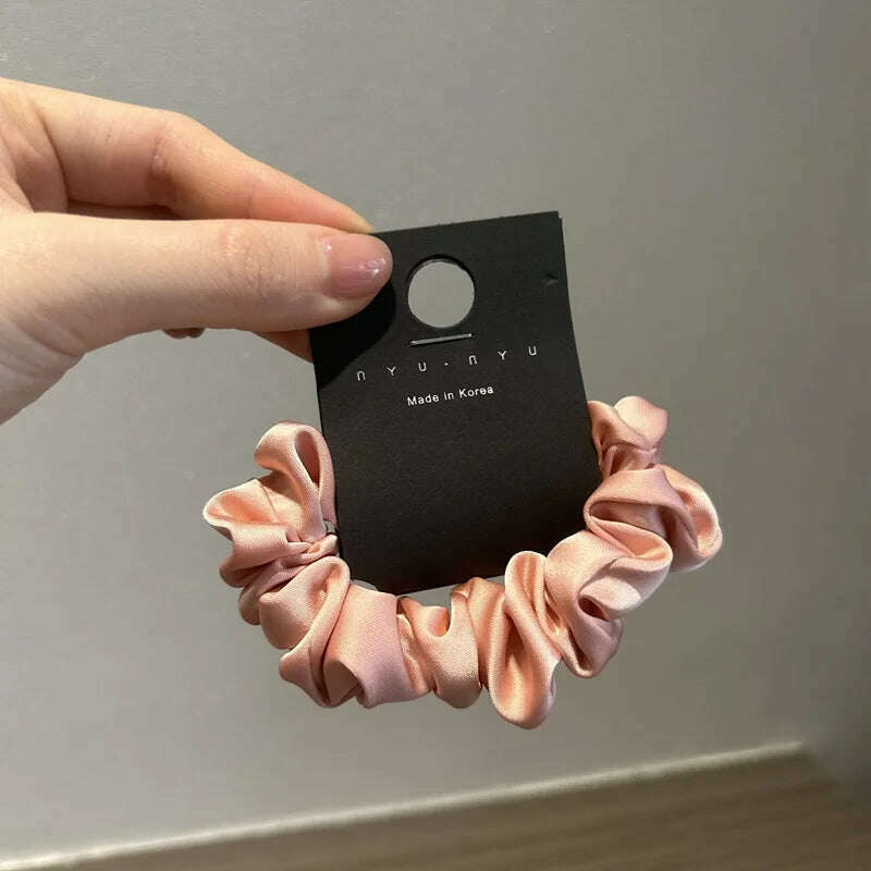 Korean Charm Elegant Satin Hair Loop Scrunchies