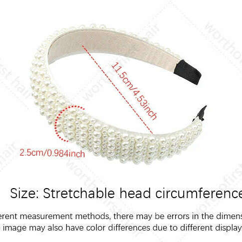 Hair Hoop with ABS Pearl Decoration for Women.