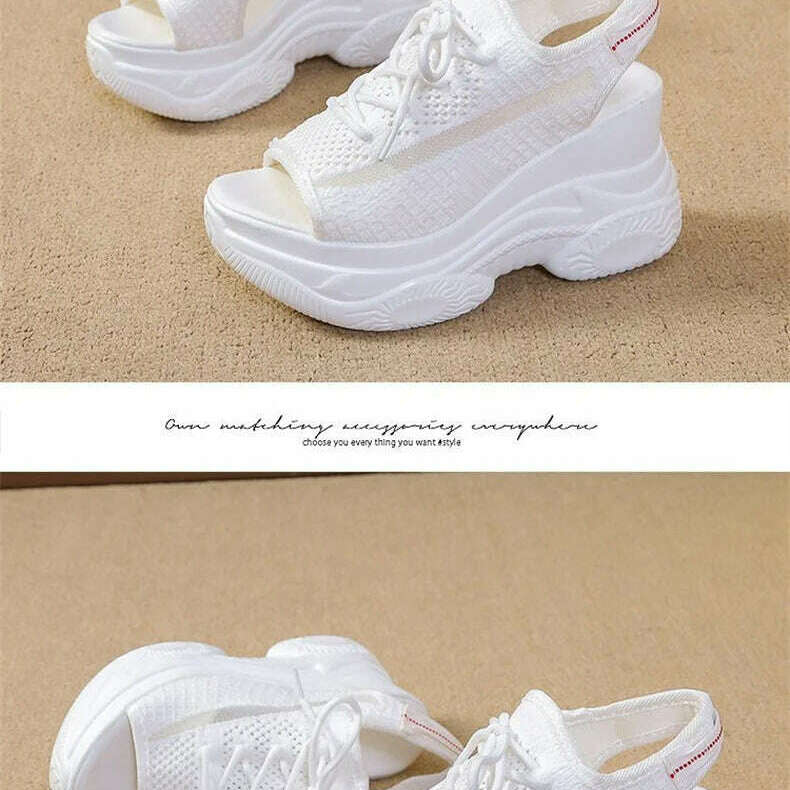 Summer Wedge Heel Sandals - Elastic Cloth & Thick Sole