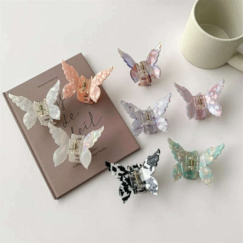 Vintage Butterfly Acetate Hair Claw Clip