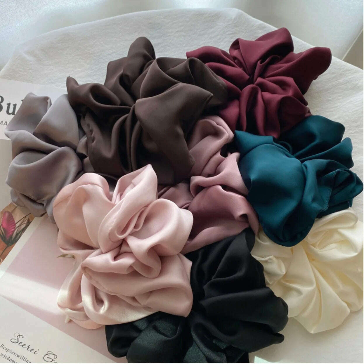 Oversized Silk Scrunchies for Women