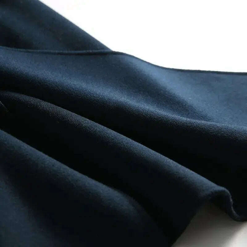 Women's V-neck Retro Woolen High-Waisted Sleeveless Dress