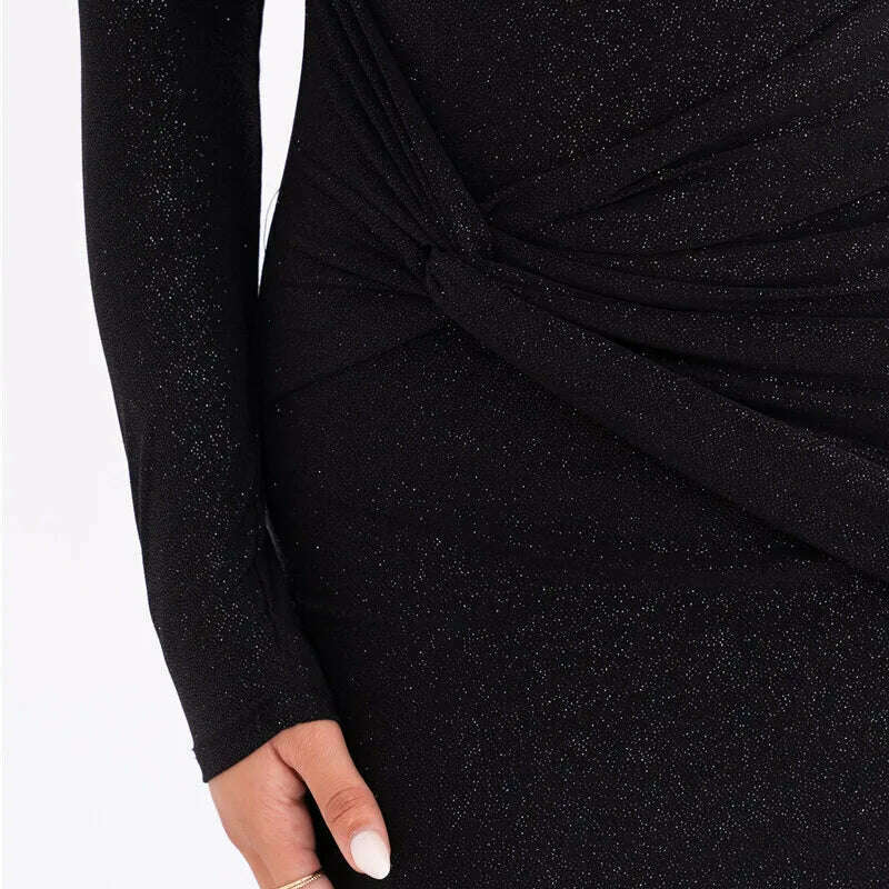 Mozision Sparkle Long Sleeve Sexy Maxi Dress for Women