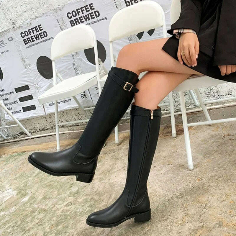 UETEEY Vintage Women's Knee-High Boots