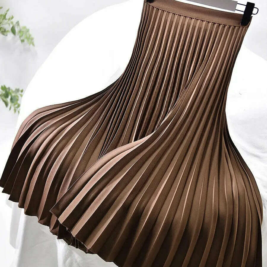 Designer Pleated Skirt – High Waist, Elegant, Luxury Fashion - D&M Boutique