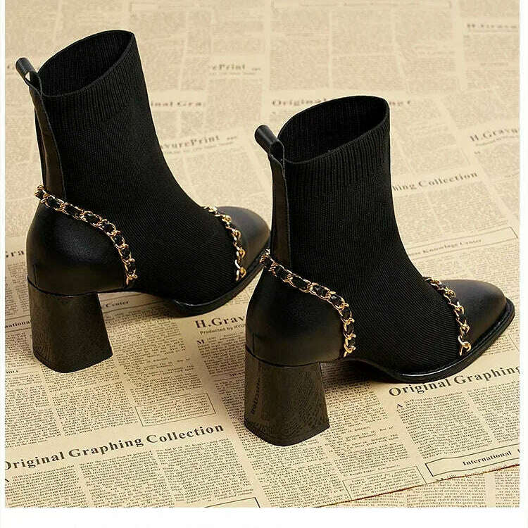 Slip-On Square Toe Women's Boots