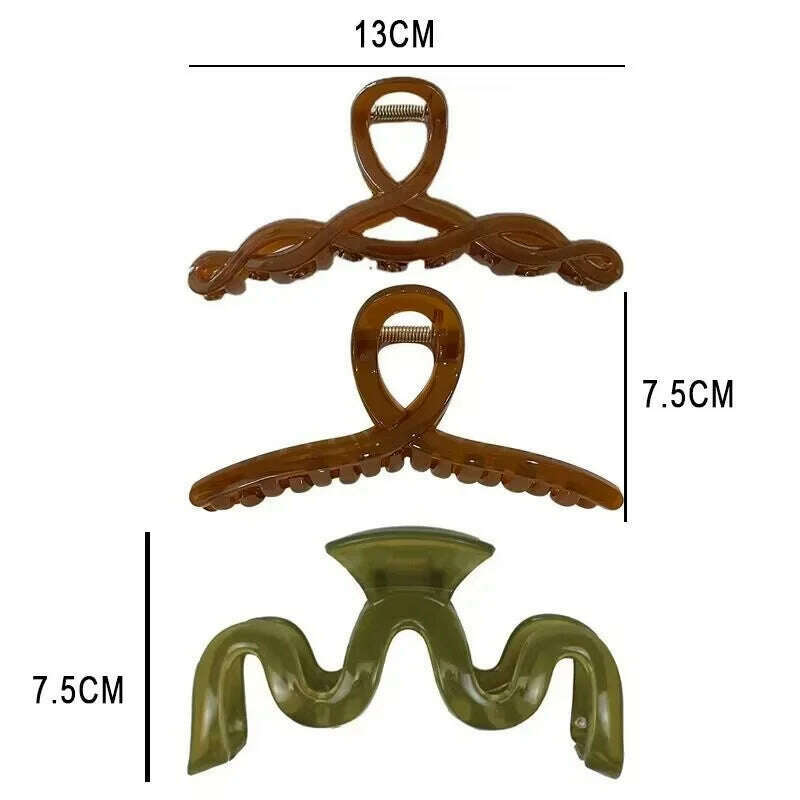 13cm Large Acrylic Geometric Hair Claw Clip for Women