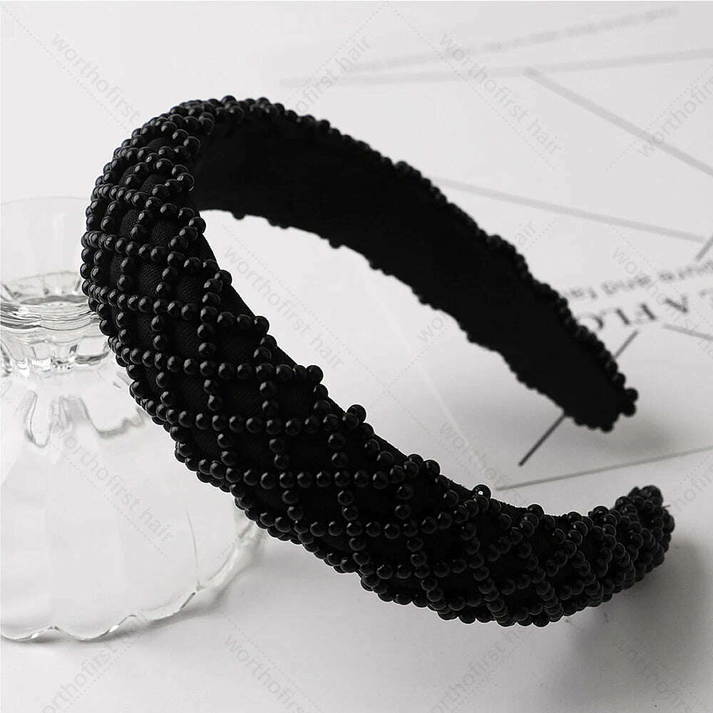 Hair Hoop with ABS Pearl Decoration for Women
