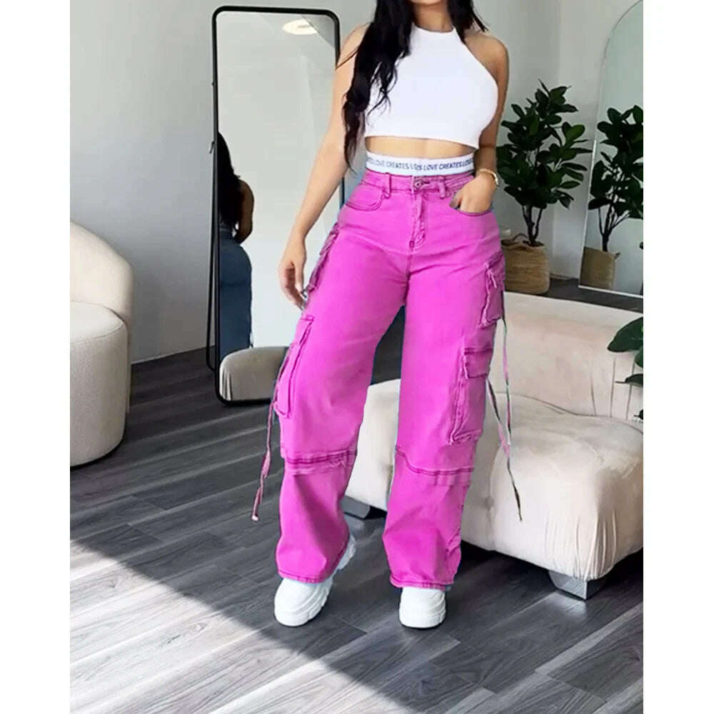 High-Waist Wide-Leg Denim Jeans