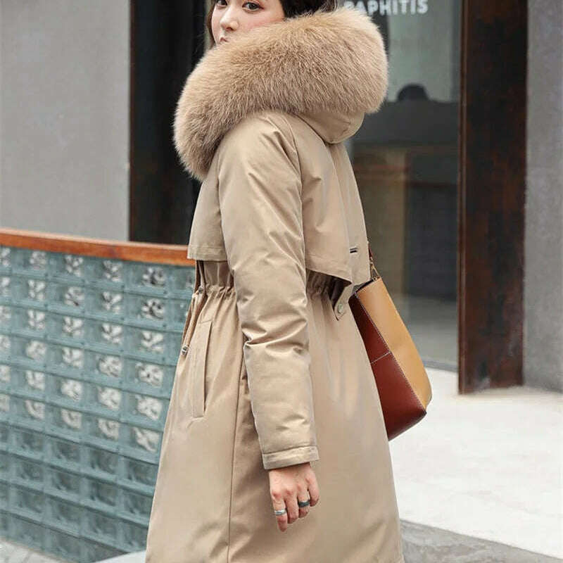 2024 Winter Parka – Hooded, Wool Liner, Fur Collar, Padded, 6XL