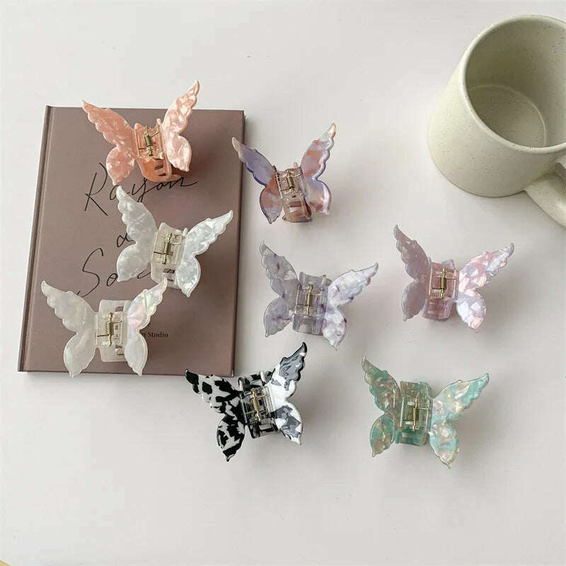 Vintage Butterfly Acetate Hair Claw Clip
