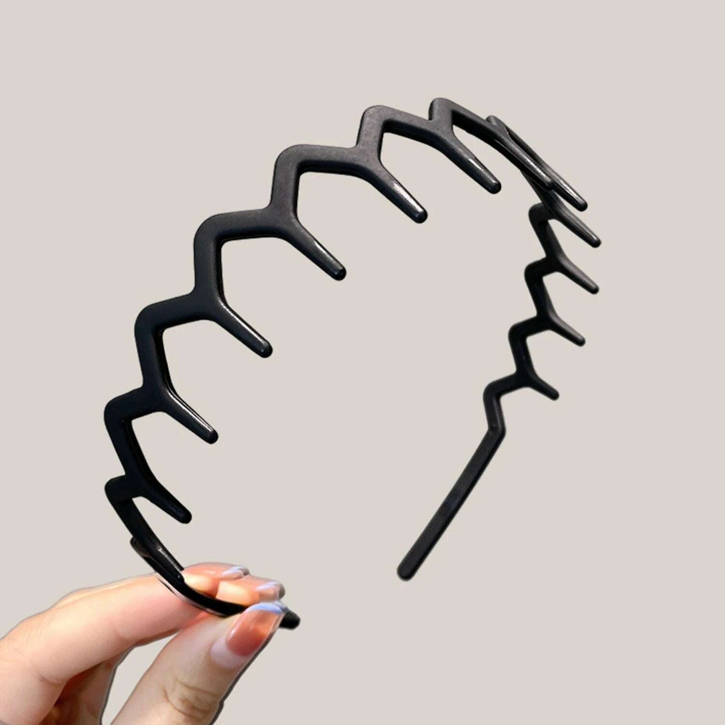 Unisex Metal Wavy Spring Hair Hoop.