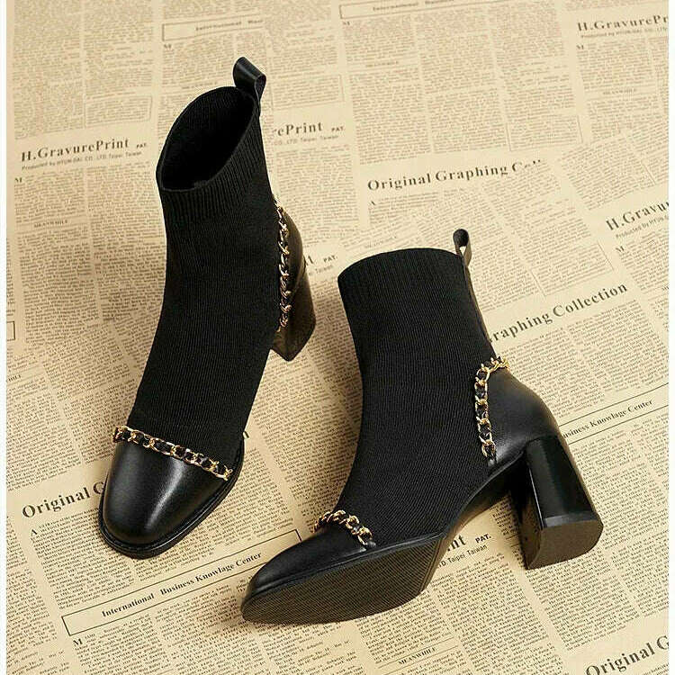Slip-On Square Toe Women's Boots