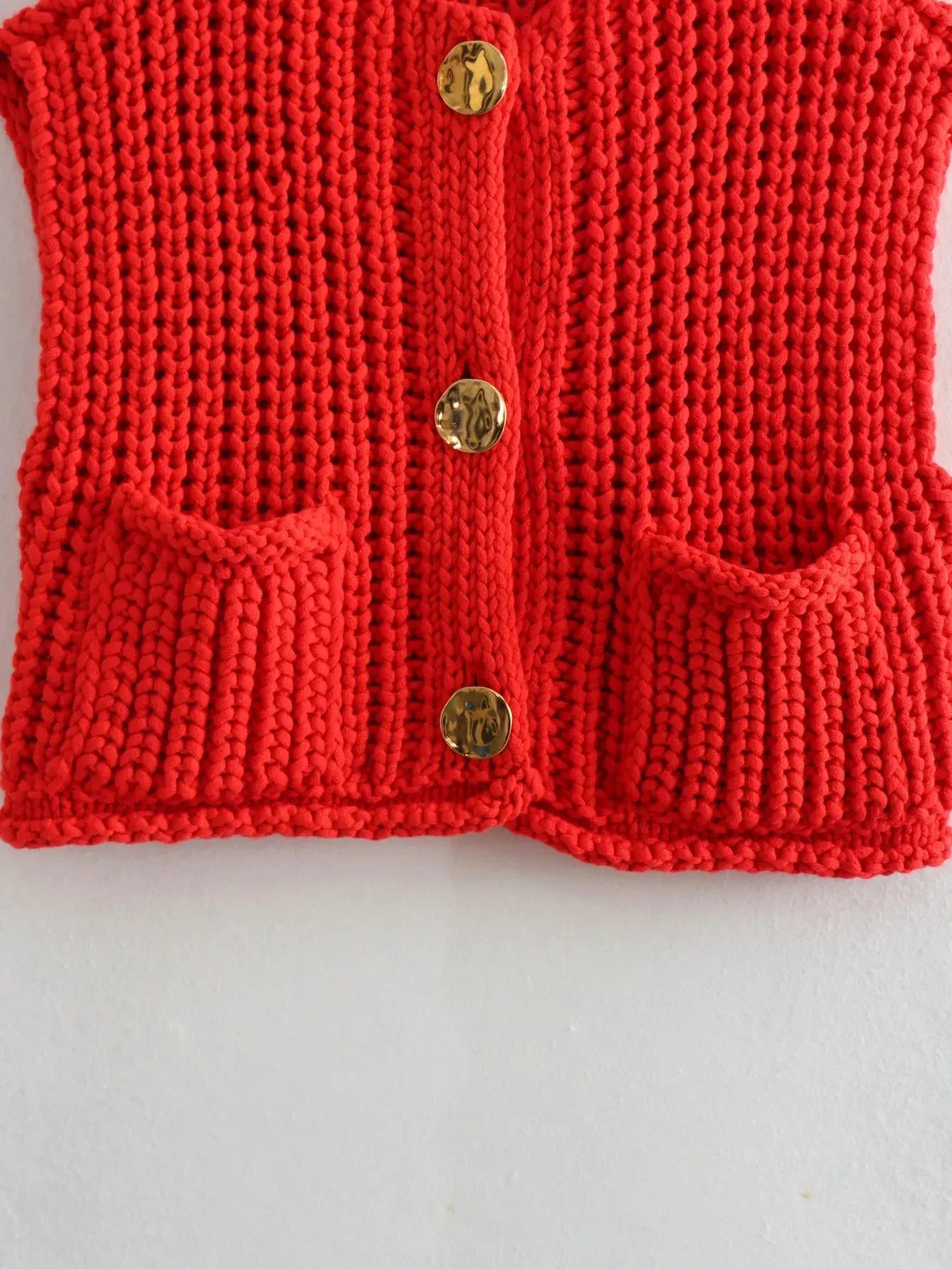 Korean Fashion Crop Sweater Vest Women Loose Cable Knit - D&M Boutique