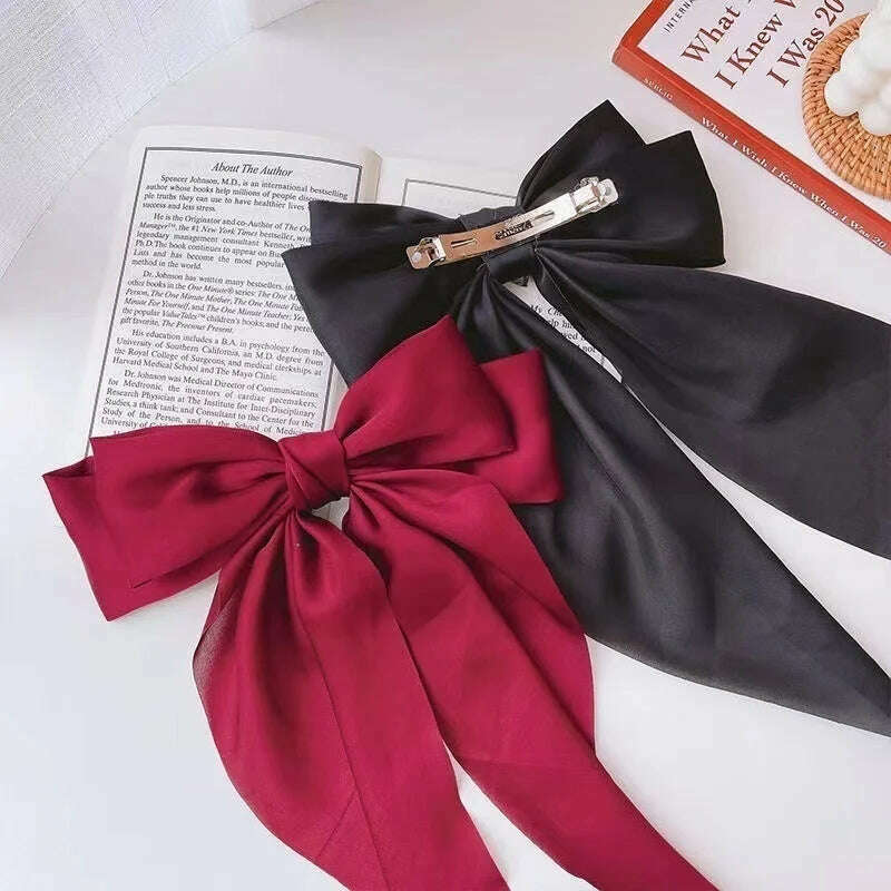 Bow Ribbon Hair Clip for Women