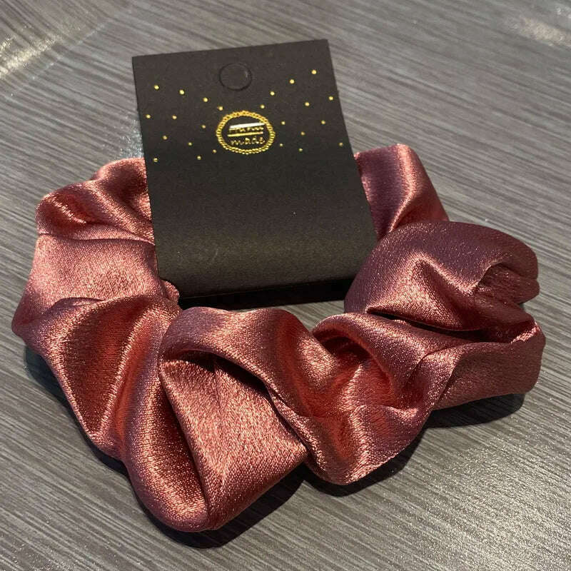 Korea Solid Color Silk Hair Bands for Women