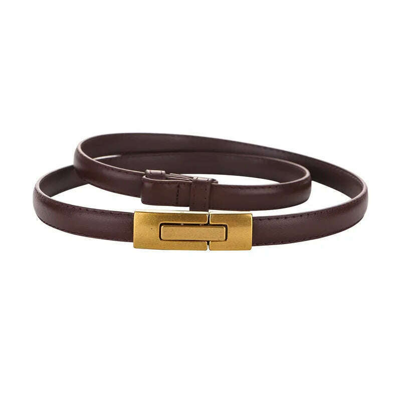 100% Natural Cowhide Genuine Leather Women’s Adjustable Belt