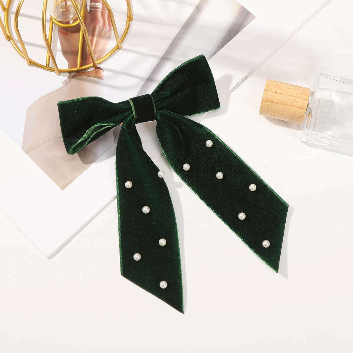 Velvet Bow Hair Barrettes for Women