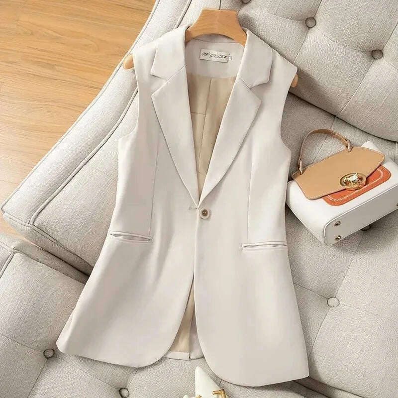 2024 Women's Striped Slim Blazer Vest – Chic & Stylish - D&M Boutique