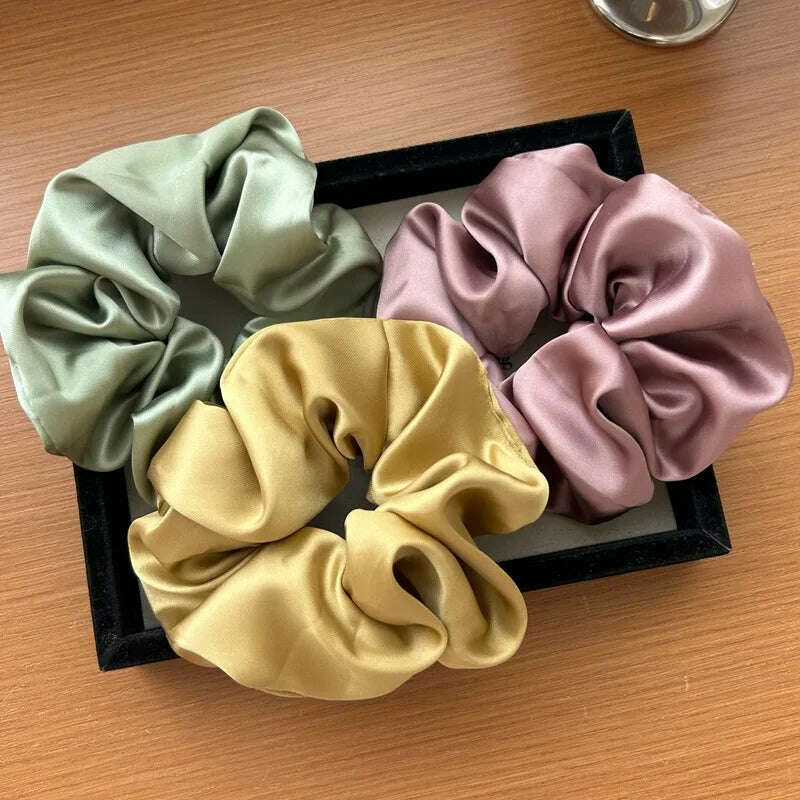 Korea Big Silk Scrunchies for Women