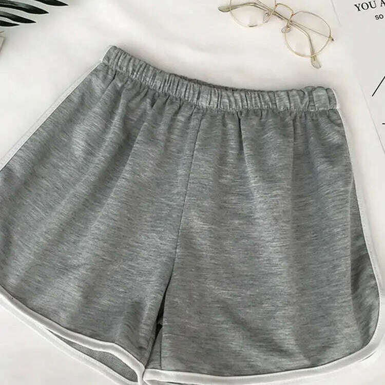 Striped Sports Shorts – High Waisted, Loose Fit, Summer Fashion - D&M Boutique